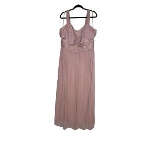 Birdy Grey Dress Women Curve 2X Blush Pink Christina Adjustable Bridesmaid Maxi